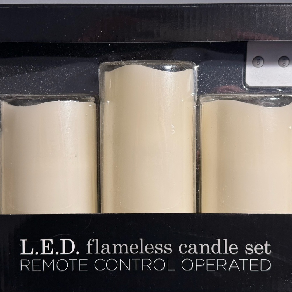 LED Flameless Candle Set - Cream Set of 5 - Unscented